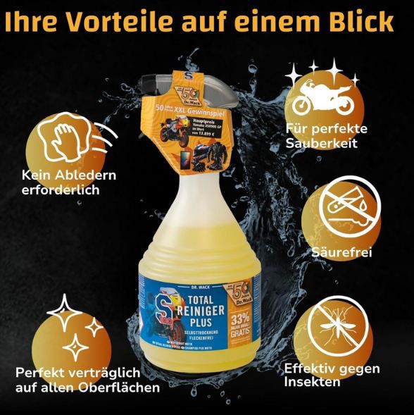 🧼 Dr. Wack S100 Total Reiniger Plus, 1.000ml für 11€ (statt 22€)