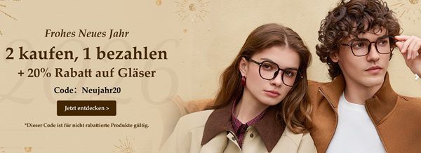 Firmoo: Zwei Brillen kaufen   nur eine bezahlen & 20% Rabatt auf Gläser