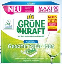 fit Grüne Kraft Classic Geschirrspültabs gratis ausprobieren