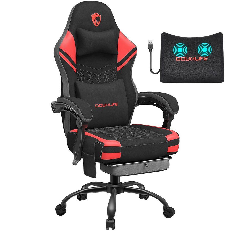 💺 Douxlife Gaming Stuhl mit Taschenfedern & Massagekissen für 84,49€ (statt 130€)