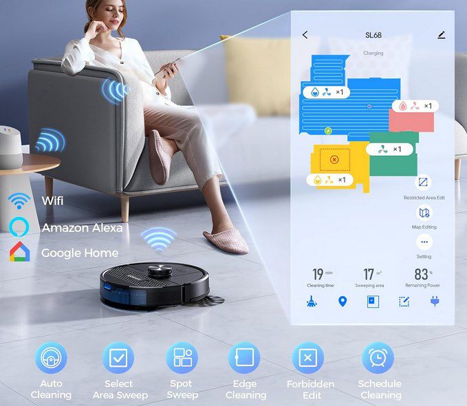 Lubluelu SL68 Plus Saugroboter mit Absaugstation für 198,79€ (statt 250€)