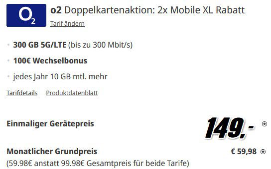 😱 WOW ➡️ Apple iPhone 16 Pro Max für 129€ + 2 x o2 300GB für 59,98€ mtl + Bonus