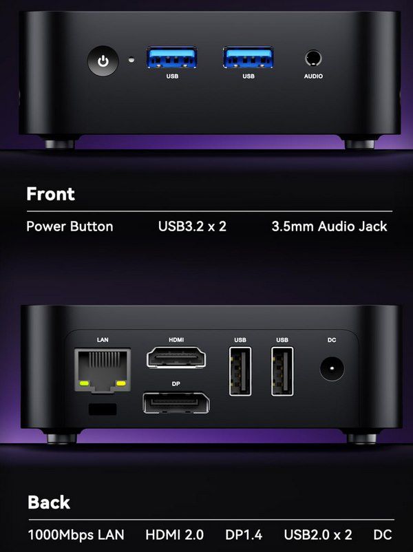 ACEMAGICIAN Vista V1 Mini PC mit Alder Lake N 97,16GB & 512GB für 178€ (statt 210€)
