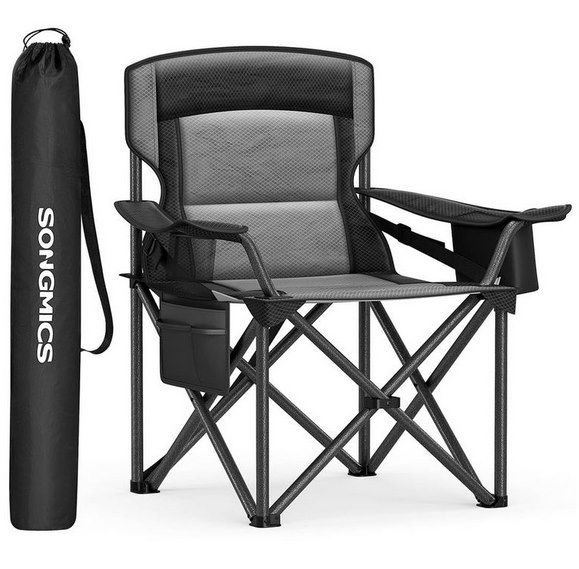 SONGMICS Campingstuhl mit Getränkehalter & Kühlfach für 30,99€ (statt 46€)