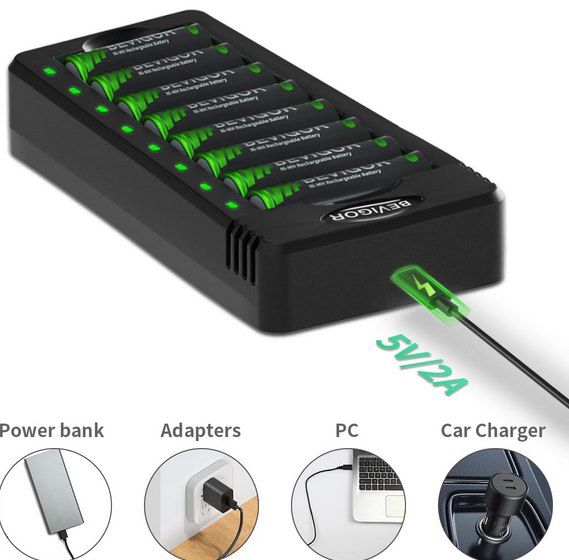 🔋 50% Rabatt auf Bevigor Akku Ladegeräte z.B. für 8 Akkus für 6,45€ (statt 13€)