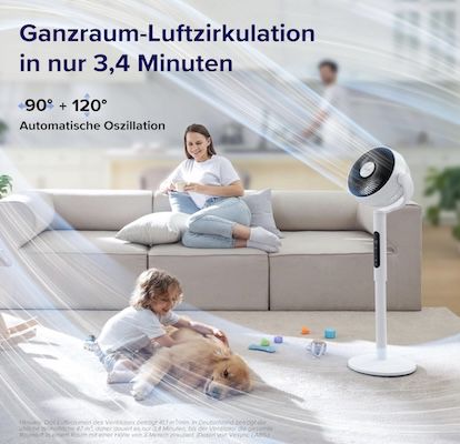 🔇🌀 Levoit Standventilator mit 20dB & Fernbedienung für 109,99€ (statt 130€)