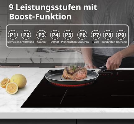 🥘 Midea 7400W Induktionskochfeld mit 4 Kochzonen für 186€ (statt 220€)