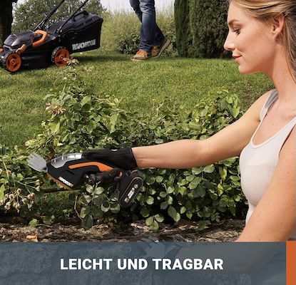 🔋✂️🌿 WORX WG801E.9   Akku Gras  und Strauchschere für 48,57€ (statt 62€)