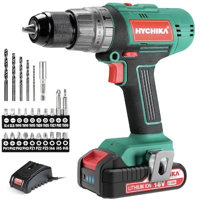 HYCHIKA Akkuschrauber mit 2,0 Ah Akku & Zubehörset für 45,96€ (statt 55€)