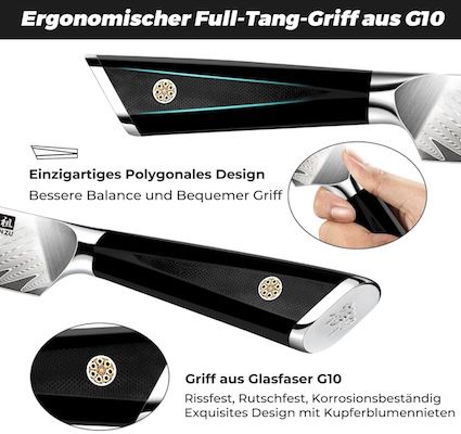 🔪 SHAN ZU Damast Küchenmesser mit 15 cm für 37€ (statt 53€)