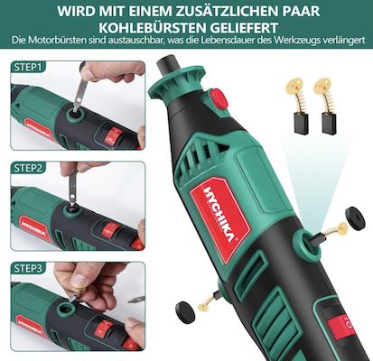 🛠️🔄 HYCHIKA Rotationswerkzeug mit 170W für 33,05€ (statt 39€)