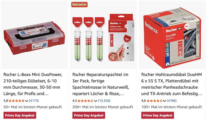 🪛🛠️Amazon: Fischer Dübel & Befestigungstechnik reduziert z.B. Premium Bausilikon für 9€ (statt 13€)