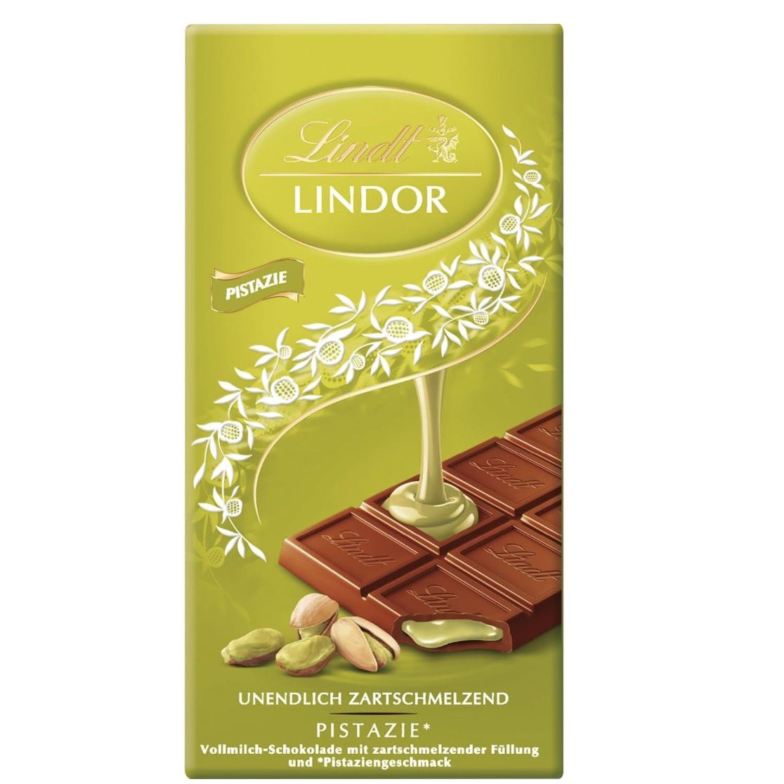 🍫 Lindt Schokolade Lindor Pistazie, 100g Tafel für 2,36€ (statt 4€)