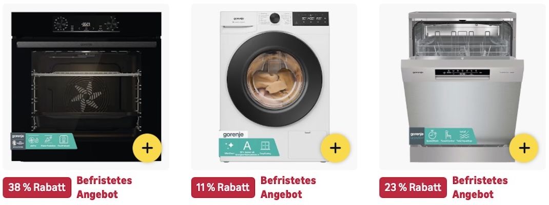🧺 Amazon: Haushaltsgeräte von Gorenje im Sale 👉🏻 7kg Waschmaschine für 319€ (statt 379€)
