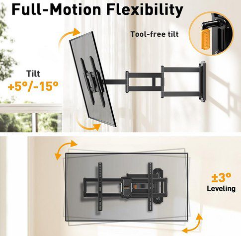 Perlegear TV Wandhalterung für 42 84 Zoll bis 60kg für 34,99€ (statt 70€)