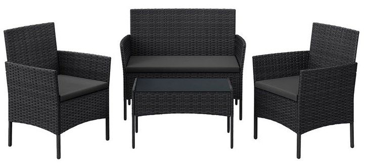 SONGMICS Balkonmöbel Set mit Stühlen, Bank & Tisch für 99,99€ (statt 119€)