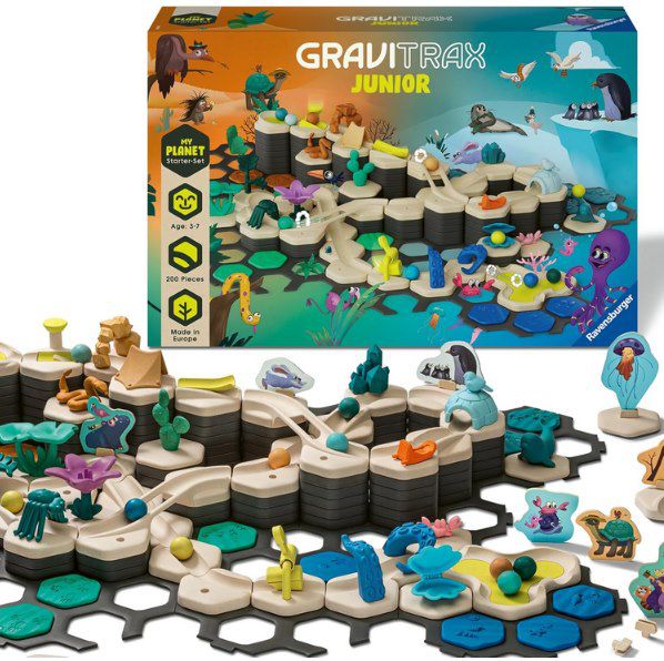 ⚫ Ravensburger GraviTrax Junior Starter-Set XXL Murmelbahn Planet für 52€ (statt 72€)