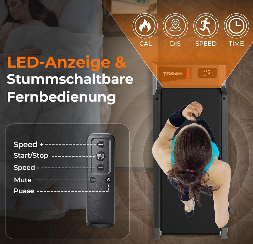 🏃 Cardirun 031 Laufband mit Neigung & bis 8 km/h für 126,49€ (statt 230€)