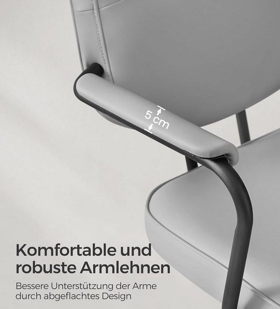 SONGMICS Schreibtischstuhl aus PU mit Armlehnen für 34,19€ (statt 60€)