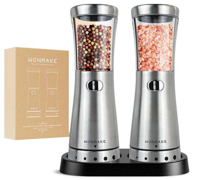 2x WONMAKE elektr. Salz und Pfeffermühle für 19,99€ (statt 40€)