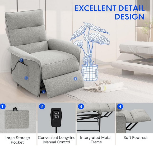 Flexispot Relaxsessel mit Motorsteuerung für 169,99€ (statt 240€)