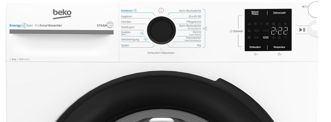 Beko BM3WFU3841X Waschvollautomat 8kg 1.400U/min. für 306€ (statt 378€)