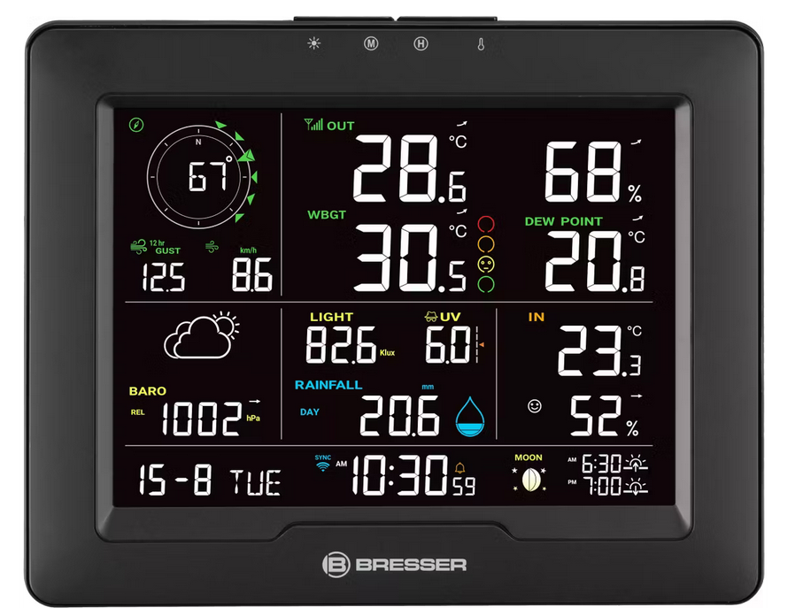 BRESSER 8 in 1 WLAN Wetterstation mit Hitzeindex Sahara für 104,95€ (statt 205€)