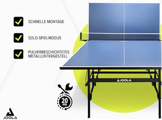 🏓 JOOLA Inside 13 Tischtennisplatte inkl. Netz für 267,46€ (statt 349€)