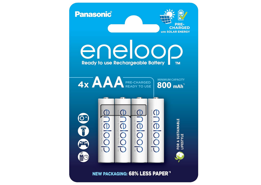 🔋 4er Pack Panasonic eneloop AAA Micro Akkus (800mAh) für 9,02€ (statt 20€)