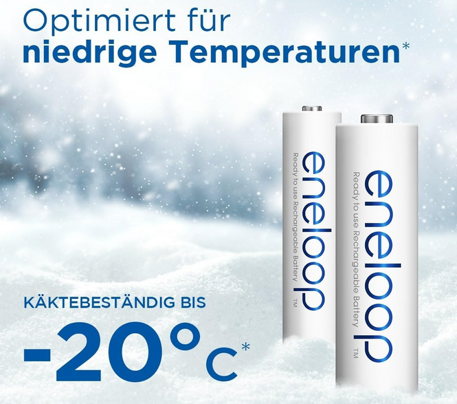 🔋 4er Pack Panasonic eneloop AAA Micro Akkus (800mAh) für 9,02€ (statt 20€)