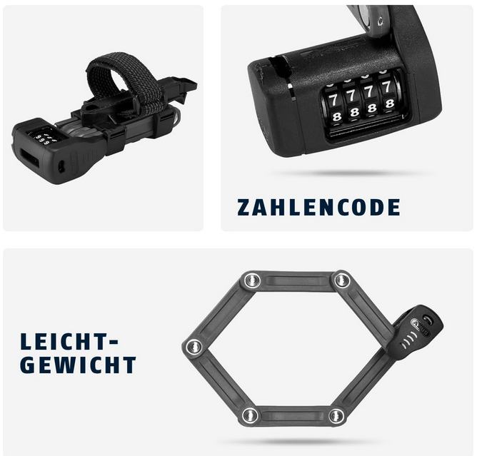 ABUS Faltschloss Bordo Lite 6055C SH   mit Halterung für 47,05€ (statt 60€)
