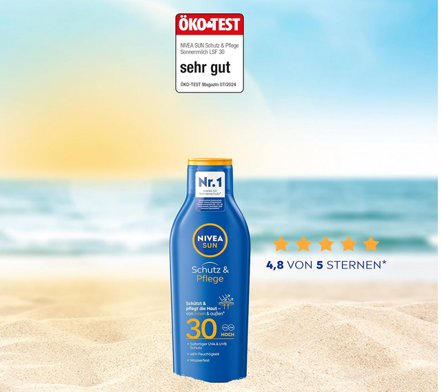 NIVEA SUN Schutz & Pflege Sonnenmilch LSF 30 für 7,16€ (statt 12€)