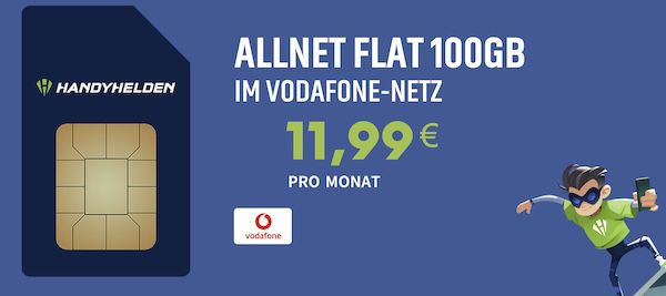 🚨 Tarif des Jahres? 📱 Vodafone Allnet 100GB nur 11,99€ mtl.   monatlich kündbar!
