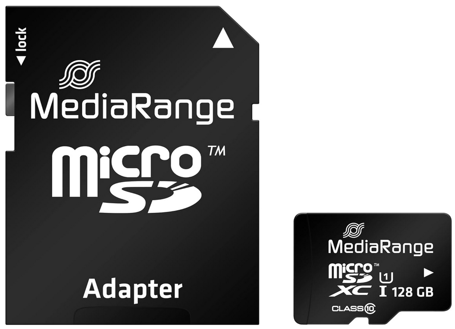 Mediarange MR945 Micro SDXC Karte 128GB Speicherkarte für 6,99€ (statt 11€)