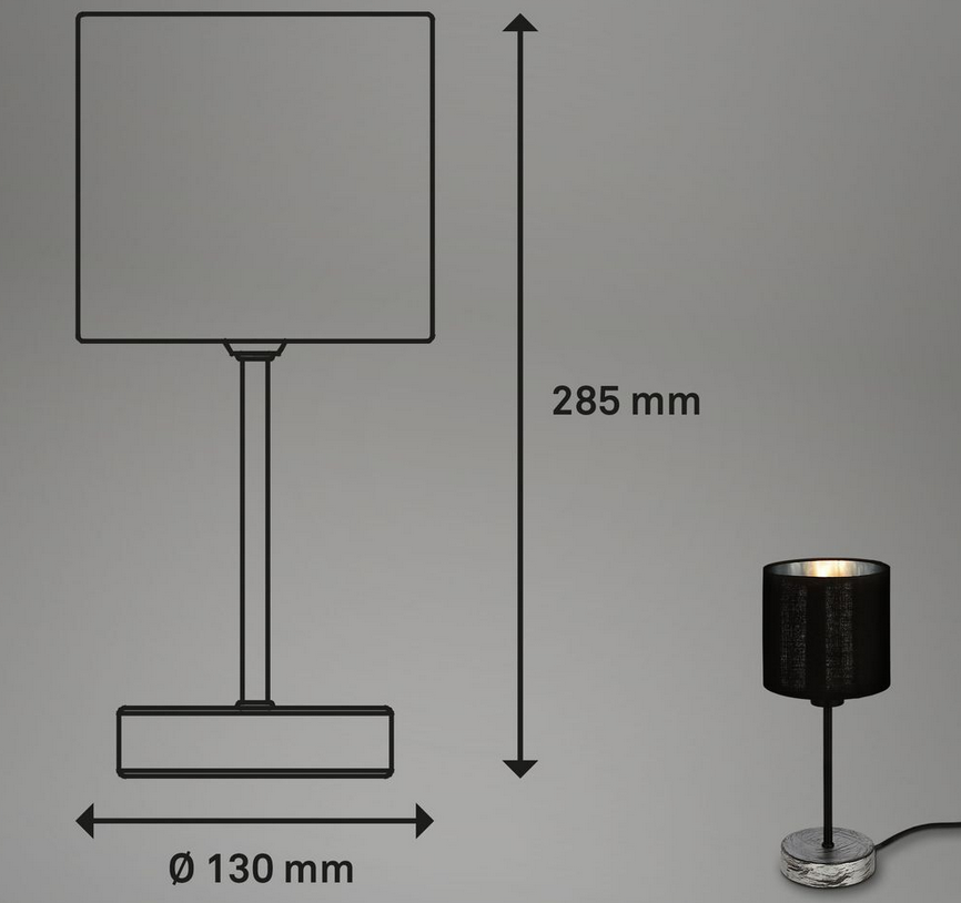 Briloner ner Tischleuchte antik silber 1xE14/25W für 9,99€ (statt 29€)
