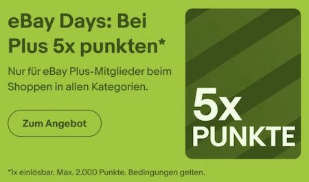 🤩 eBay Days mit bis  20% auf fast alle Kategorien (Apple, Samsung, LEGO, adidas, Nike uvm.)