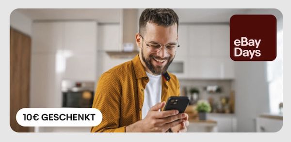 🤑 eBay Days: für 100€ einkaufen und 10€ Gutschein geschenkt (50€ MBW)