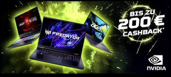 💻 Acer Nitro 16 Gaming Notebook mit RTX 4070 für 1.305,99€ (statt 1.676€) + 200€ Cashback