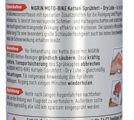 6x NIGRIN Motorrad Ketten Sprühfett je 400ml für 24,99€ (statt 35€)