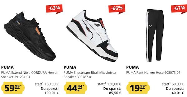 🔥 SportSpar Puma Sale mit 200 Neuheiten ab 2,23€ + 5€ Gutschein ab 60€