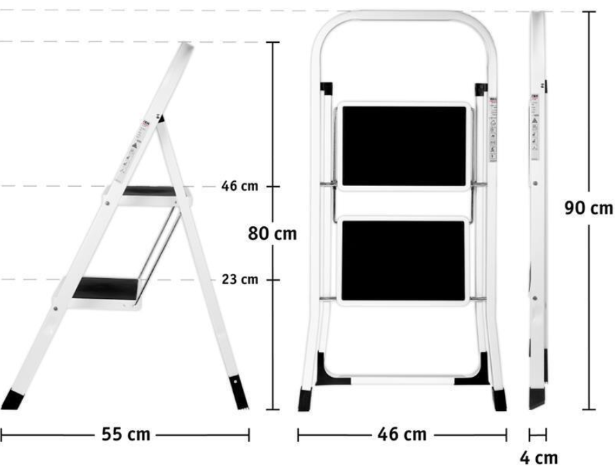 Lefeld 2 Stufen klappbare Trittleiter für 19,99€ (statt 30€)