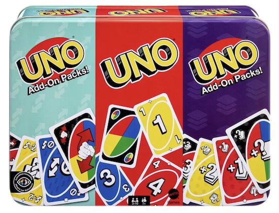 🃏 UNO Kartenspiel + 2 Erweiterungssets + Metalldose für 9,99€ (statt 15€)