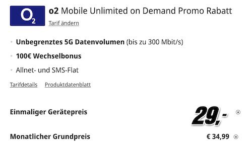 🍏 Apple iPhone 16 für 29€ + o2 Allnet inkl. unlimited 5G für 34,99€ mtl. + 100€ Bonus