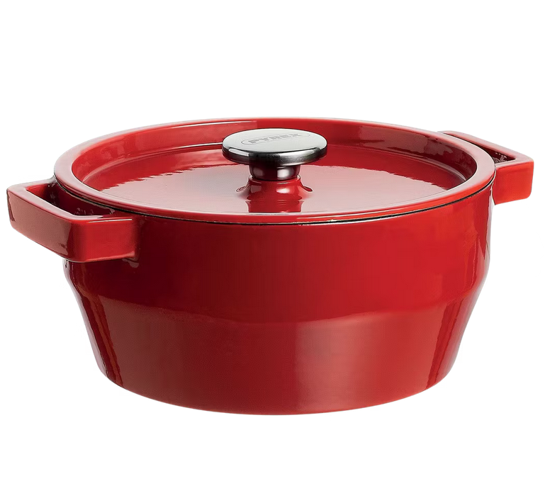Pyrex Slow Cook runder Gusseisen Schmortopf Rot (6,3l) für 78,90€ (statt 150€)