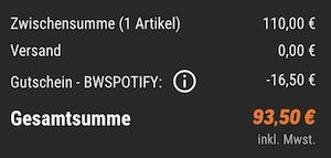 🎶 1 Jahr Spotify Premium für 93,50€ (statt 110€)
