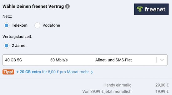 📱 Samsung Galaxy A56 5G für 29€ + 40GB Telekom Allnet für 19,99€ mtl + 150€ Bonus