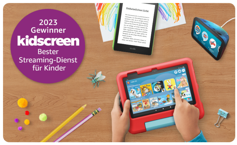 Tipp! 👉 1 Monat Amazon Kids+ GRATIS (statt 4,99€)   Spiele, Videos, Hörbücher u.v.m.