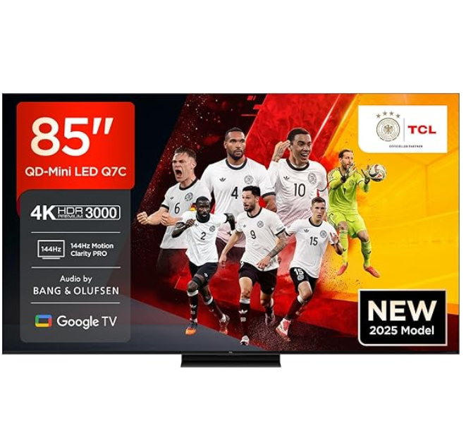 TCL Q7C 85 Zoll Quantum Dot Mini LED TV 144Hz für 1.499€ (statt 1.799€)