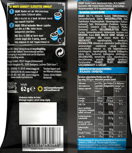 🍜12x Maggi Magic Asia Instant Nudel Snack Huhn je 65g für 8,63€ (statt 11€)