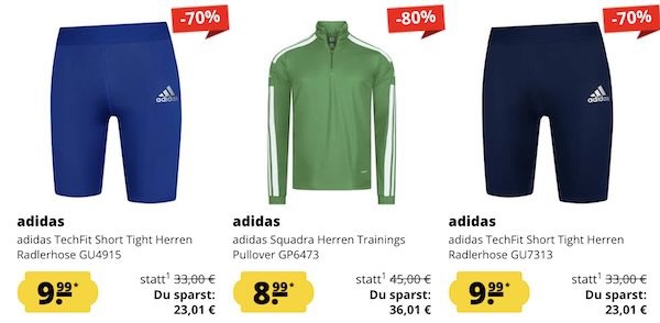 adidas Neuheiten Sale bis  79% Sale ab 2,03€ + 5€ Extra Rabatt ab 60€